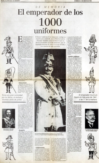 El emperador de los 1000 uniformes. El Kaiser Guillermo II