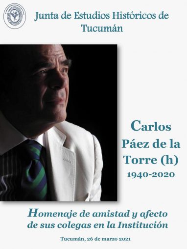 Doctor Carlos Páez de la Torre (h)-Homenaje Junta Estudios Históricos de Tucumán