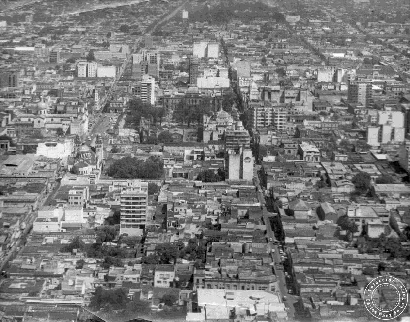 Vista aérea de Tucumán 1970