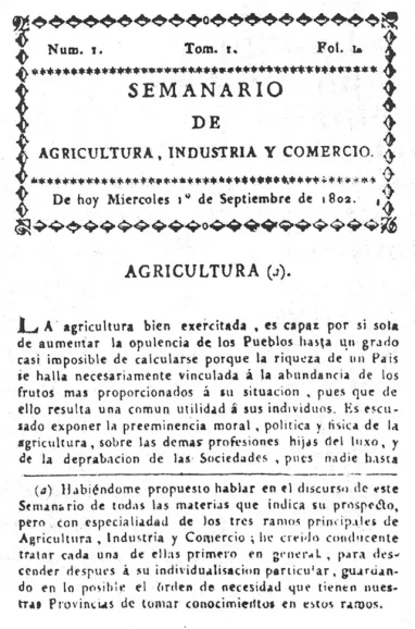 Alerta sobre talas en 1804