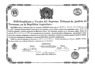 El Poder Judicial en 1877