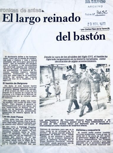 El largo reinado del bastón