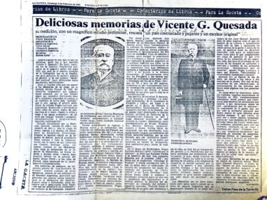 Deliciosas memorias de Vicente G. Quesada