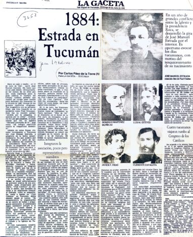 1884: Estrada en Tucumán