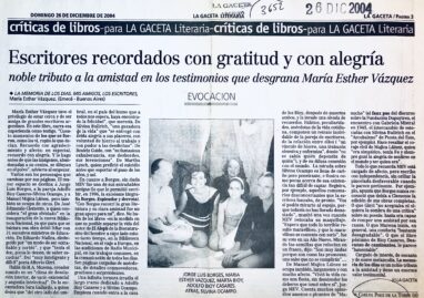 Escritores recordados con gratitud y con alegría