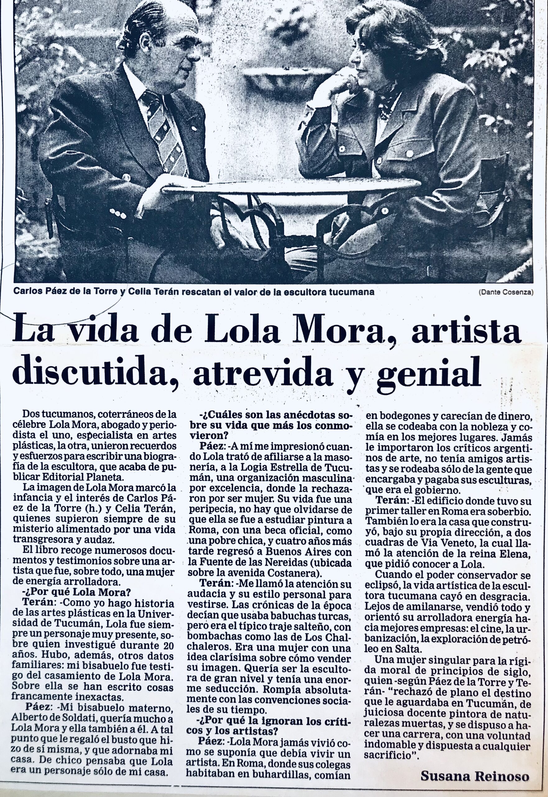 La vida de Lola Mora, artista discutida, atrevida y genial