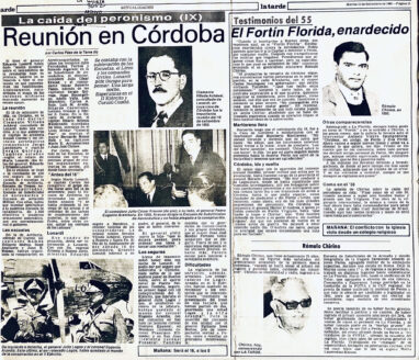 La caída del Peronismo (IX): Reunión en Córdoba