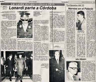 La caída del Peronismo (XII): Lonardi parte a Córdoba