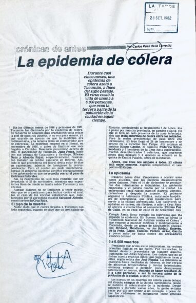 La epidemia de cólera