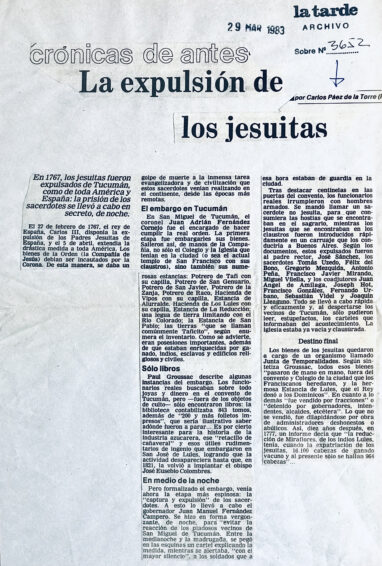 La expulsión de los jesuitas