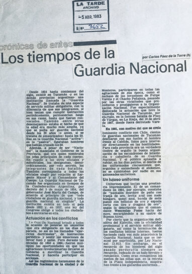 Los tiempos de la Guardia Nacional