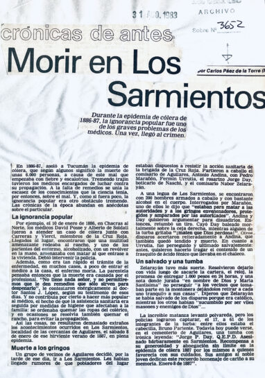 Morir en Los Sarmientos