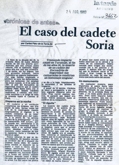 El caso del cadete Soria