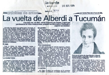 La vuelta de Alberdi a Tucumán