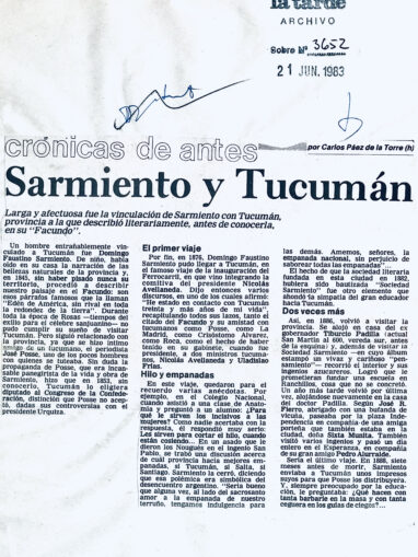 Sarmiento y Tucumán