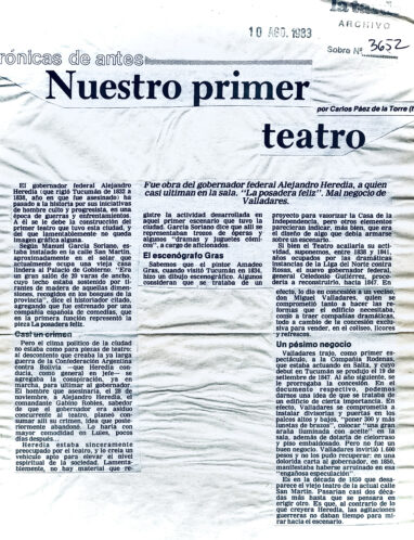 Nuestro primer teatro