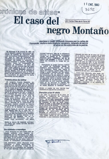 El caso del negro Montaño