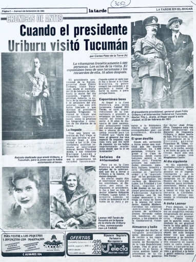 Cuando el presidente Uriburu visitó Tucumán