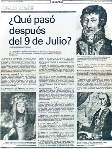 ¿Qué pasó después del 9 de Julio?