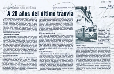 A 20 años del último tranvía