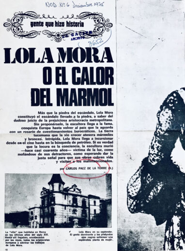 Gente que hizo historia: Lola Mora o el calor del mármol