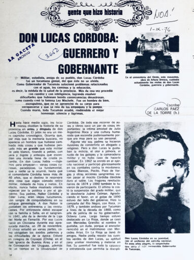 Gente que hizo historia: Don Lucas Córdoba, Guerrero y Gobernante