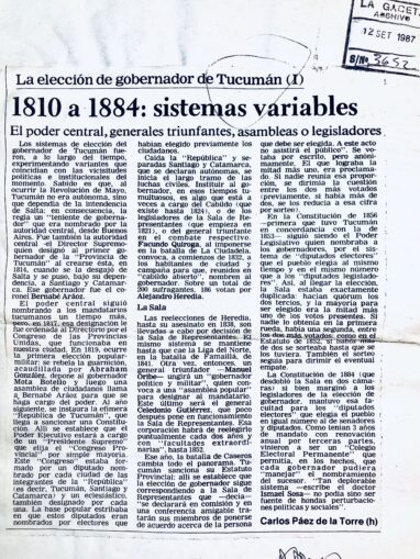 La eleccion de gobernador de Tucumán (VI): El tumultuoso colegio de 1963