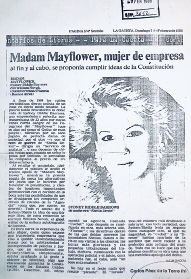 Madame Mayflower, mujer de empresa