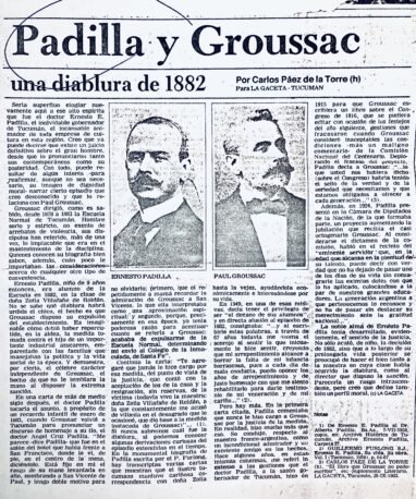 Padilla y Groussac, una diablura de 1882