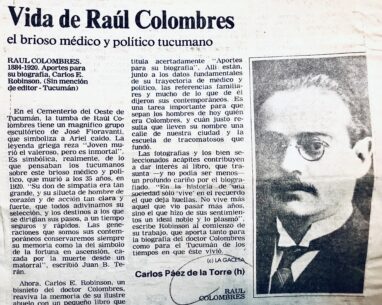 Vida de Raúl Colombres