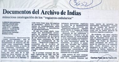 Documentos del Archivo de Indias