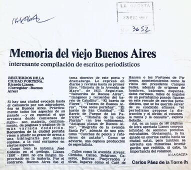 Memoria del viejo Buenos Aires