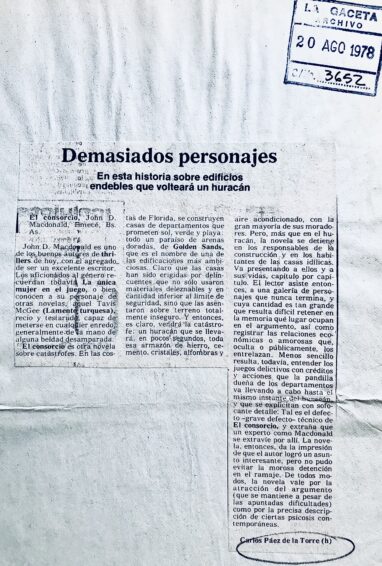 Demasiados personajes – En esta historia sobre edificios endebles que volteará un huracán