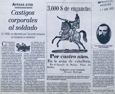 Castigos corporales al soldado. En 1858 se propuso su abolición