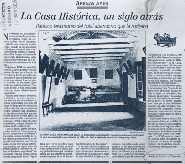 La Casa Histórica, un siglo atrás