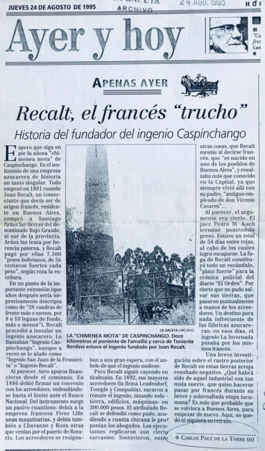 Recalt, el francés “trucho”