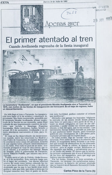 El primer atentado al tren