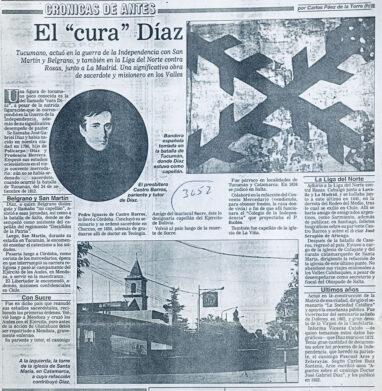 El “cura” Díaz, Actuó en la guerra de la Independencia