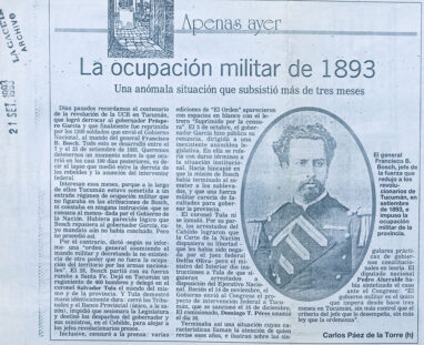 La ocupación militar de 1893