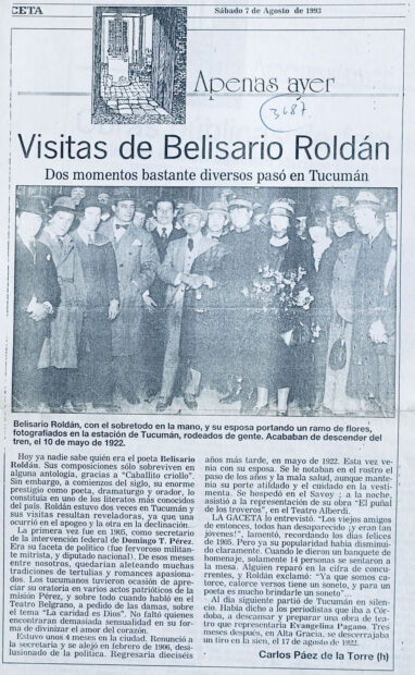 Visitas de Belisario Roldán