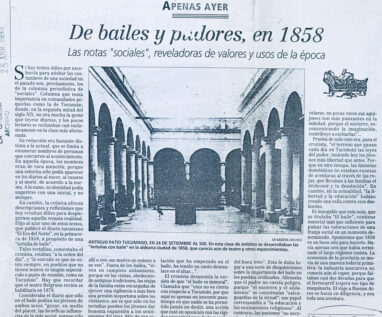 De bailes y pudores, en 1858