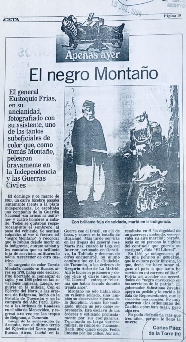 El negro Montaño, El general Eustoquio Frías