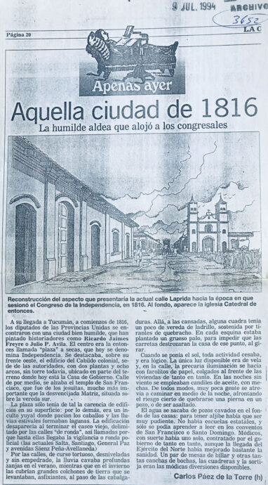 Aquella ciudad de 1816