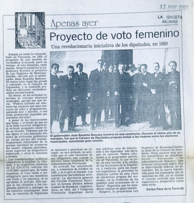 Proyecto de voto femenino