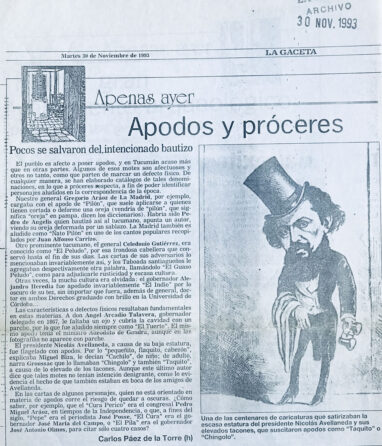 Apodeos y próceres