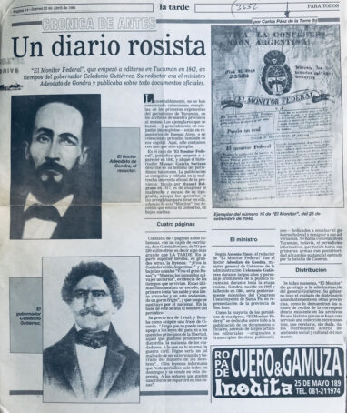 Un diario rosista