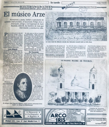 El músico Arze