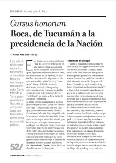 Roca, de Tucumán a la presidencia de la Nación