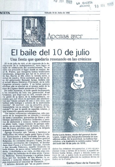 El baile del 10 de julio