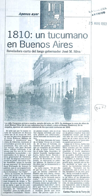 1810: un tucumano en Buenos Aires